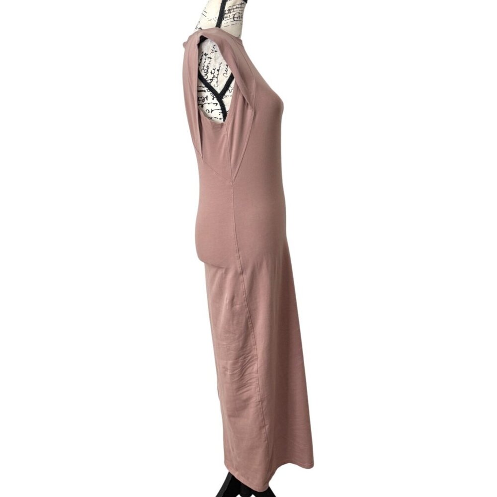 Public Rec Womens Size XS Midi Dress Sleeveless Stretchy Pink Mauve Pima Cotton - Picture 2 of 7